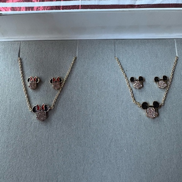 🐹 DISNEY X BAUBLEBAR MICKEY & MINNEY MOUSE NECKLACE & EARRING SET 🐹 NWT 🐹 - Picture 11 of 16
